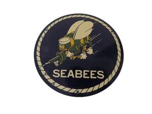 Vintage Seabees plaque or license plate topper